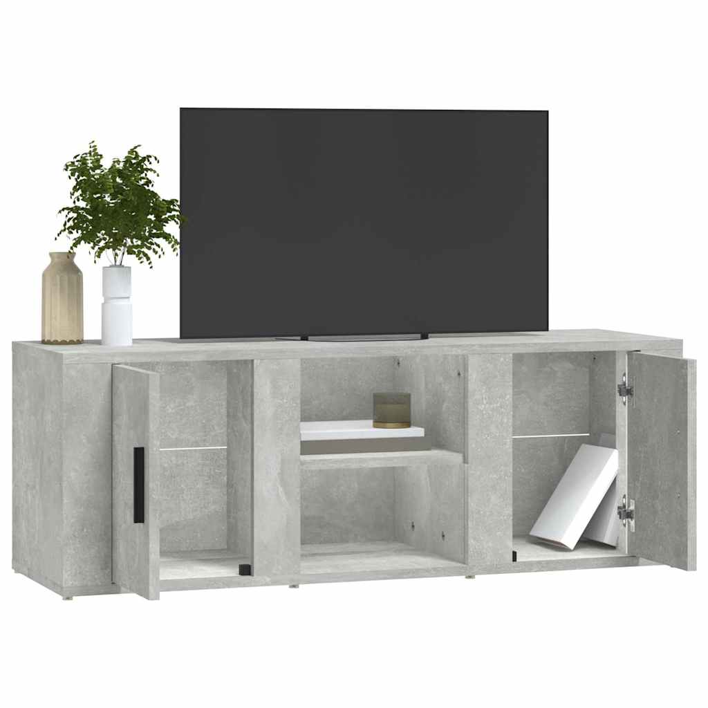 TV Cabinet Concrete Grey 100x31,5x35 cm Engineered Wood