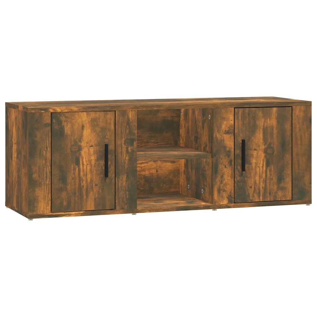 TV Cabinet Smoked Oak 100x31,5x35 cm Engineered Wood