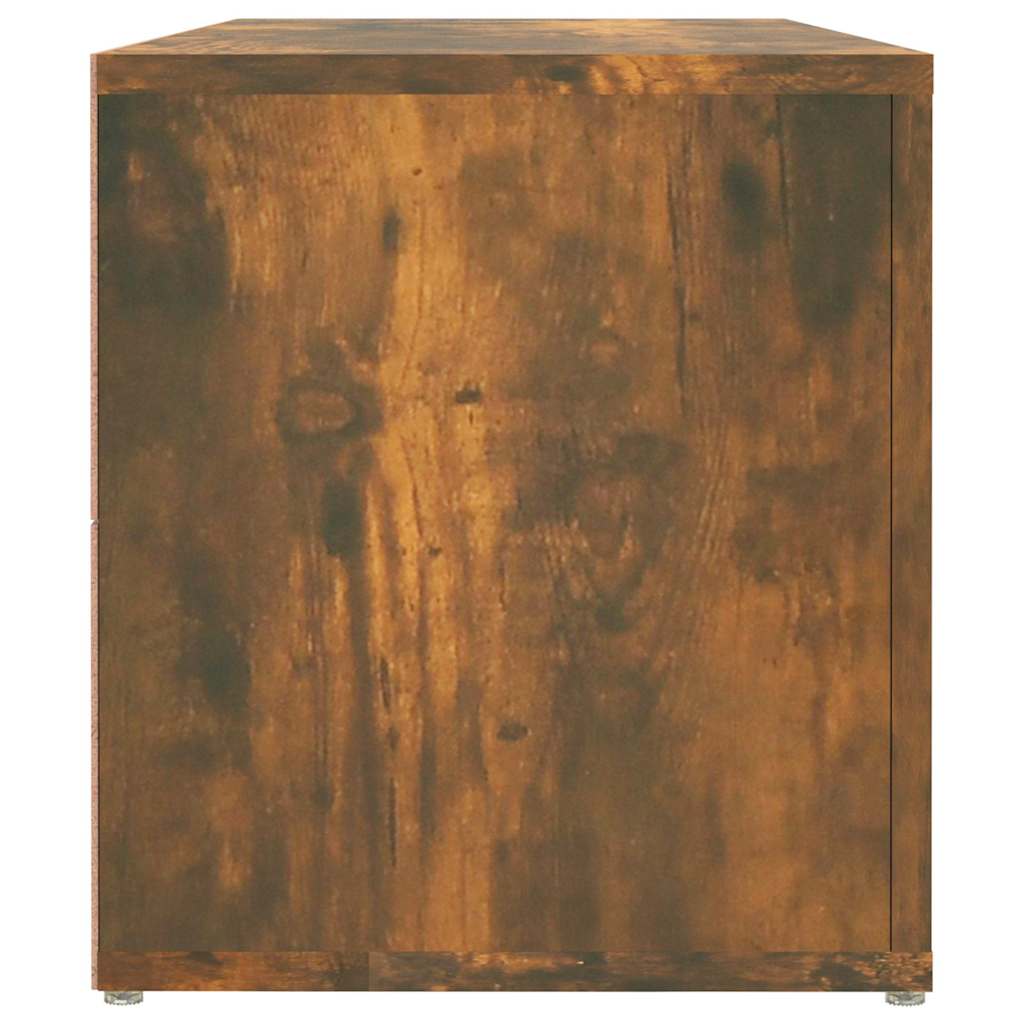 TV Cabinet Smoked Oak 100x31,5x35 cm Engineered Wood