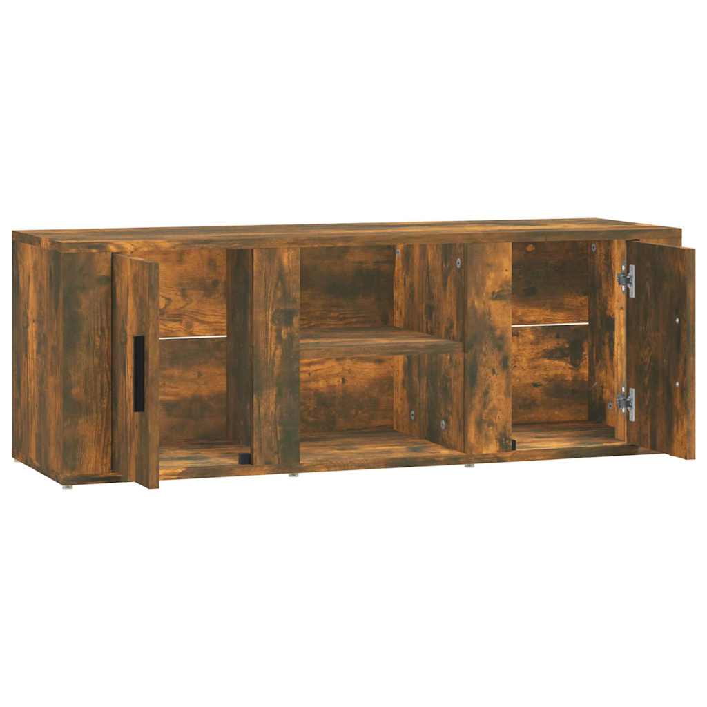 TV Cabinet Smoked Oak 100x31,5x35 cm Engineered Wood