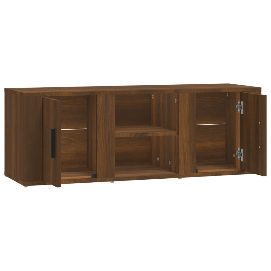 vidaXL TV Cabinet Brown Oak 100x31.5x35 cm Engineered Wood