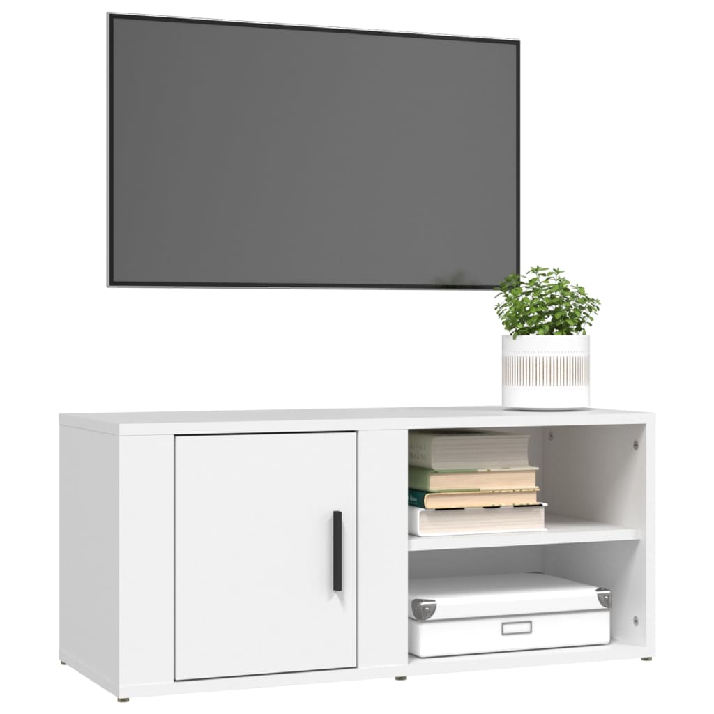 vidaXL TV Cabinets 2 pcs White 80x31.5x36 cm Engineered Wood