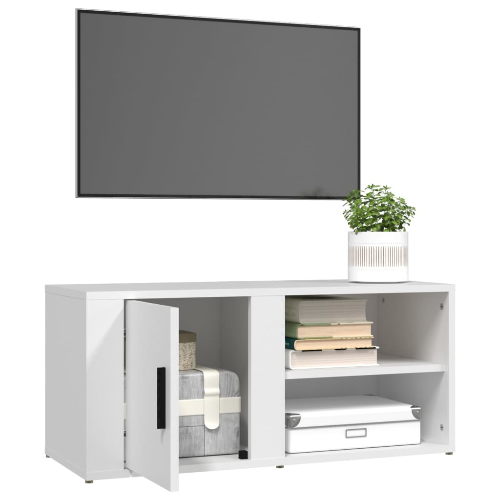 vidaXL TV Cabinets 2 pcs White 80x31.5x36 cm Engineered Wood