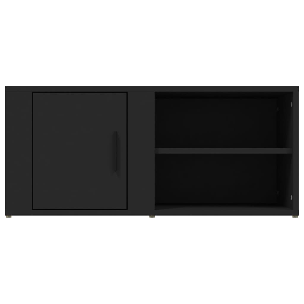 vidaXL TV Cabinets 2 pcs Black 80x31.5x36 cm Engineered Wood