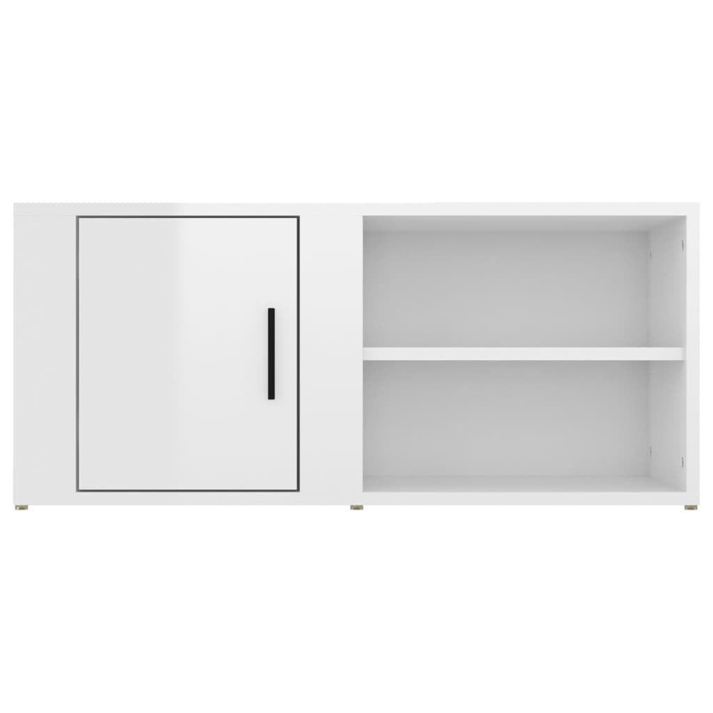 vidaXL TV Cabinets 2 pcs High Gloss White 80x31.5x36 cm Engineered Wood