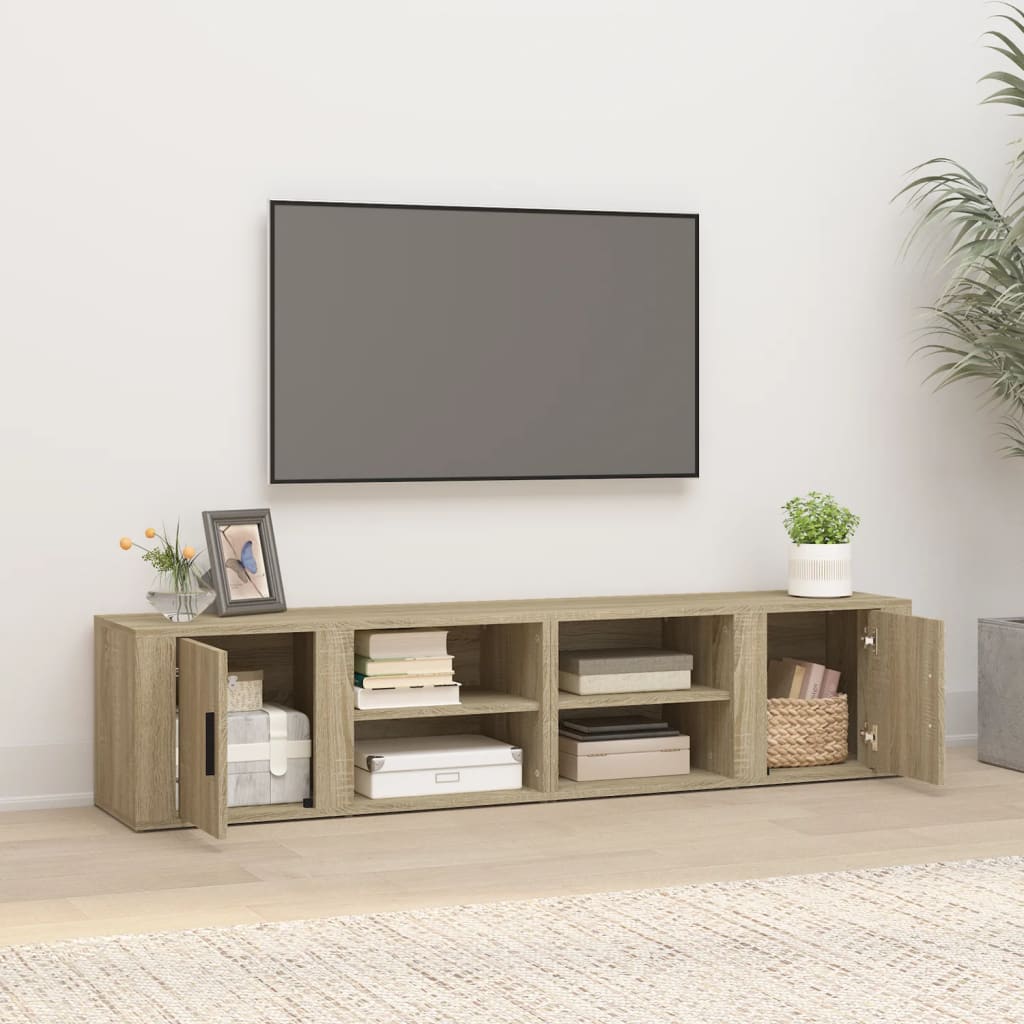 vidaXL TV Cabinets 2 pcs Sonoma Oak 80x31.5x36 cm Engineered Wood