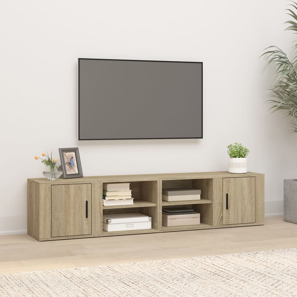 vidaXL TV Cabinets 2 pcs Sonoma Oak 80x31.5x36 cm Engineered Wood