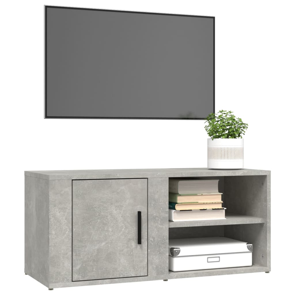 vidaXL TV Cabinets 2 pcs Concrete Grey 80x31.5x36 cm Engineered Wood