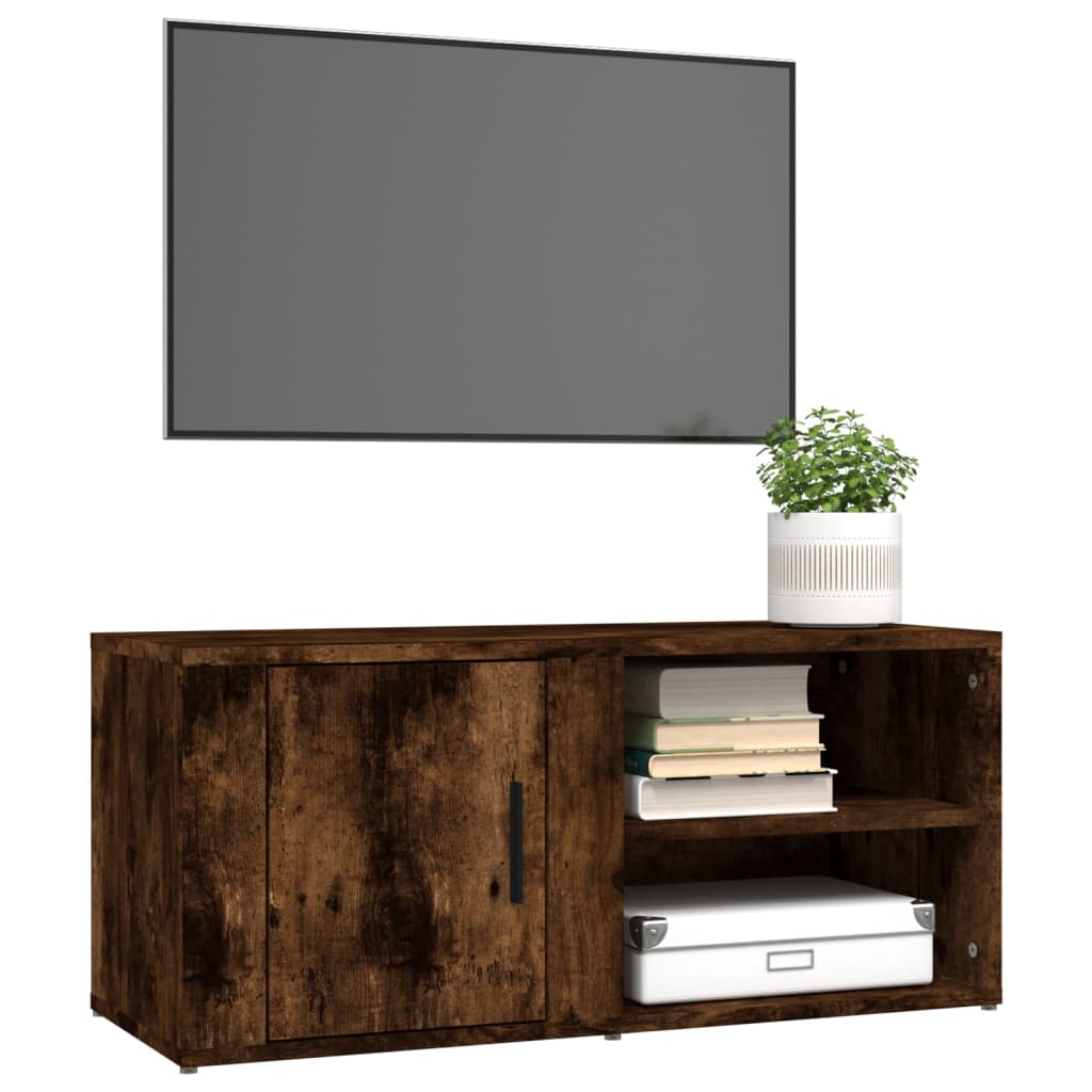 vidaXL TV Cabinets 2 pcs Smoked Oak 80x31.5x36 cm Engineered Wood