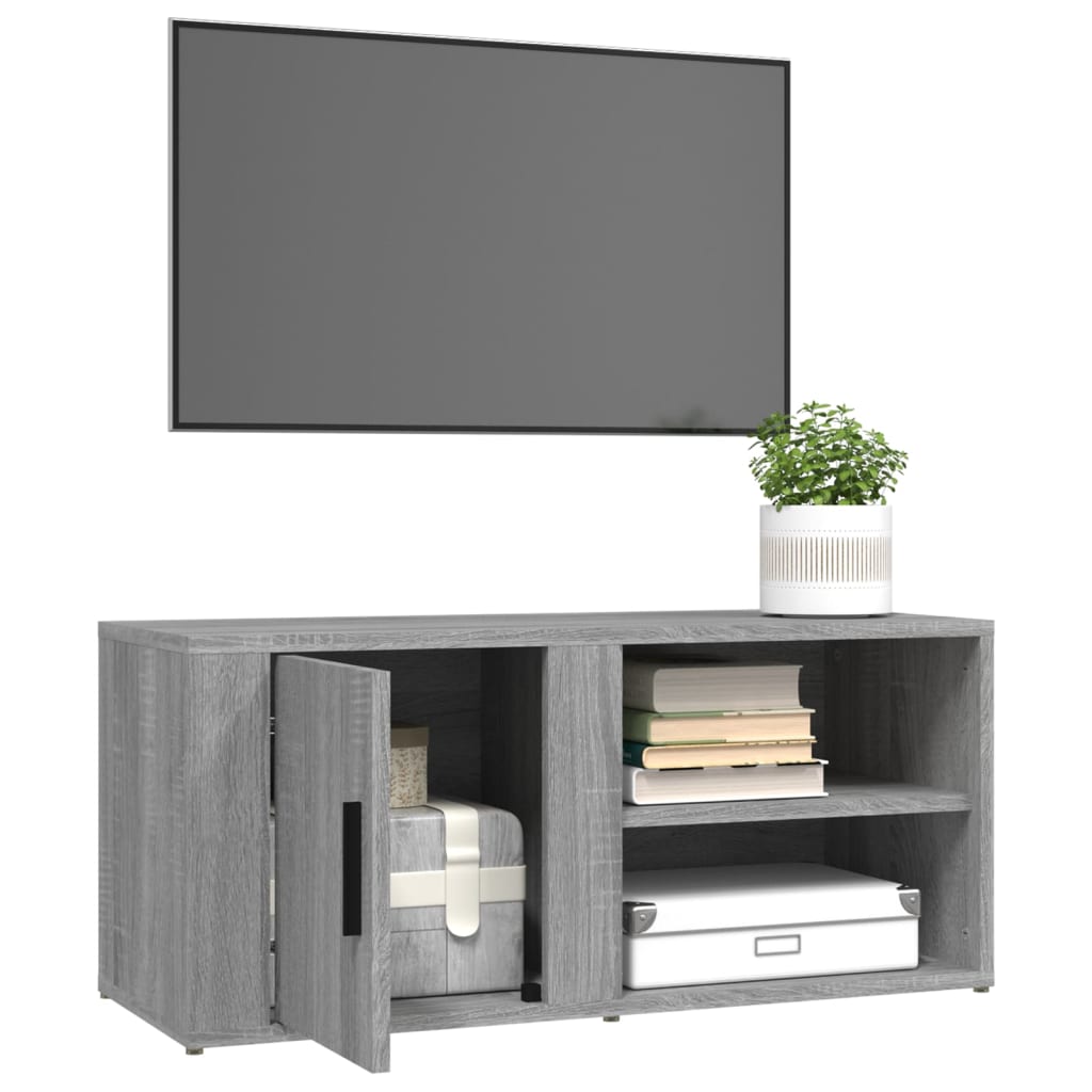 vidaXL TV Cabinets 2 pcs Grey Sonoma 80x31.5x36 cm Engineered Wood