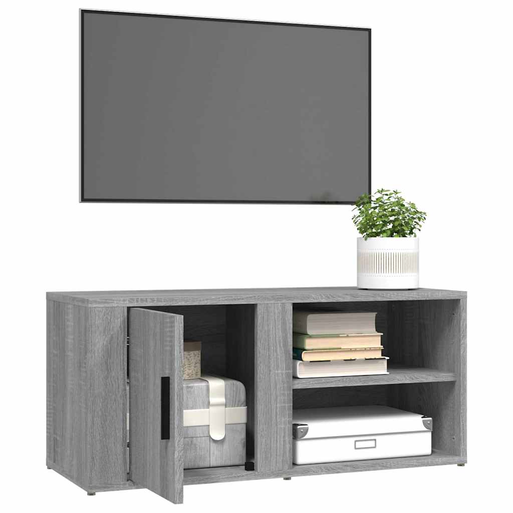 2 Piece TV Cabinet Set Grey Sonoma 80x31,5x36 cm Engineered Wood