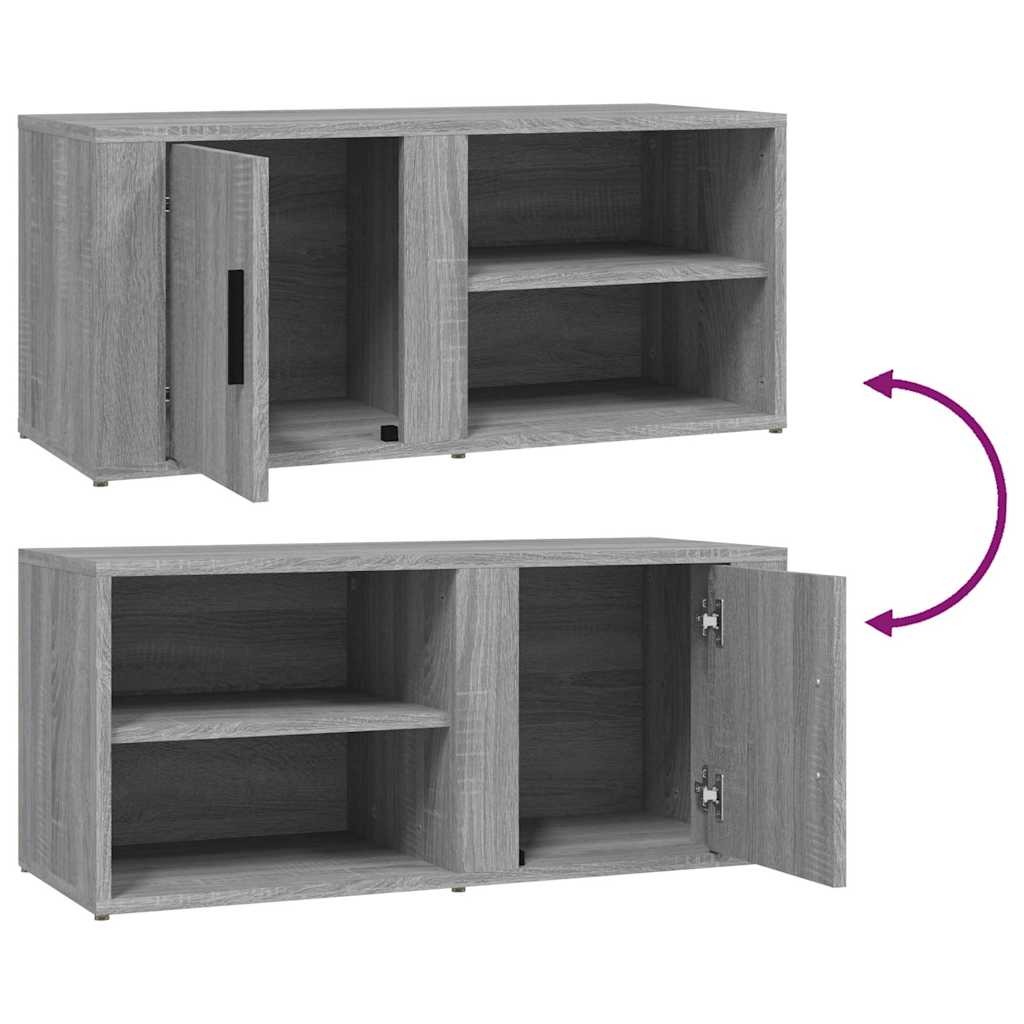 2 Piece TV Cabinet Set Grey Sonoma 80x31,5x36 cm Engineered Wood