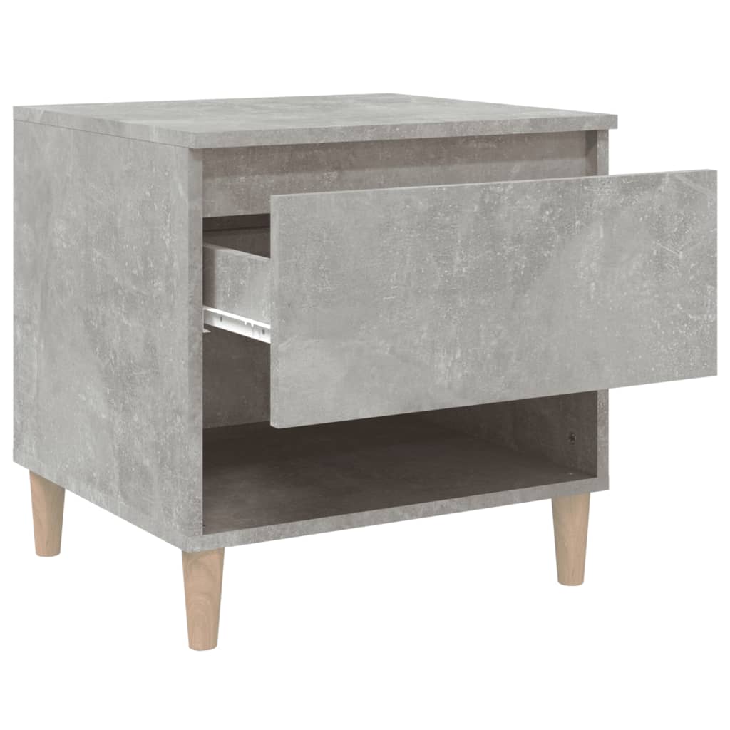 Bedside Table Concrete Grey 50x46x50 Engineered Wood