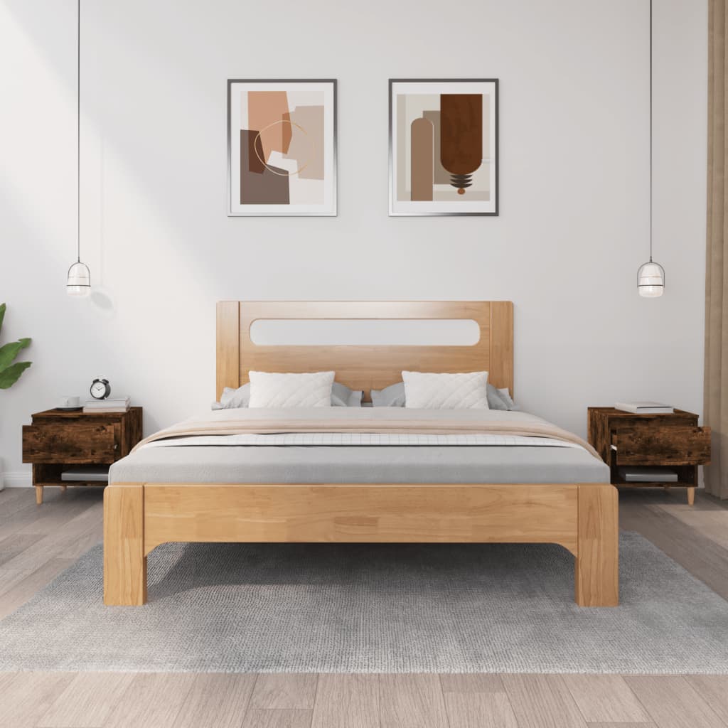 Bedside Tables 2 pcs Smoked Oak 50x46x50 Engineered Wood