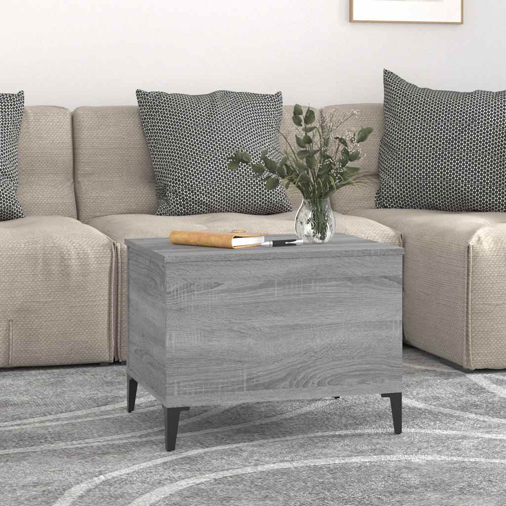 Coffee Table Grey Sonoma 60x44,5x45 cm Engineered Wood
