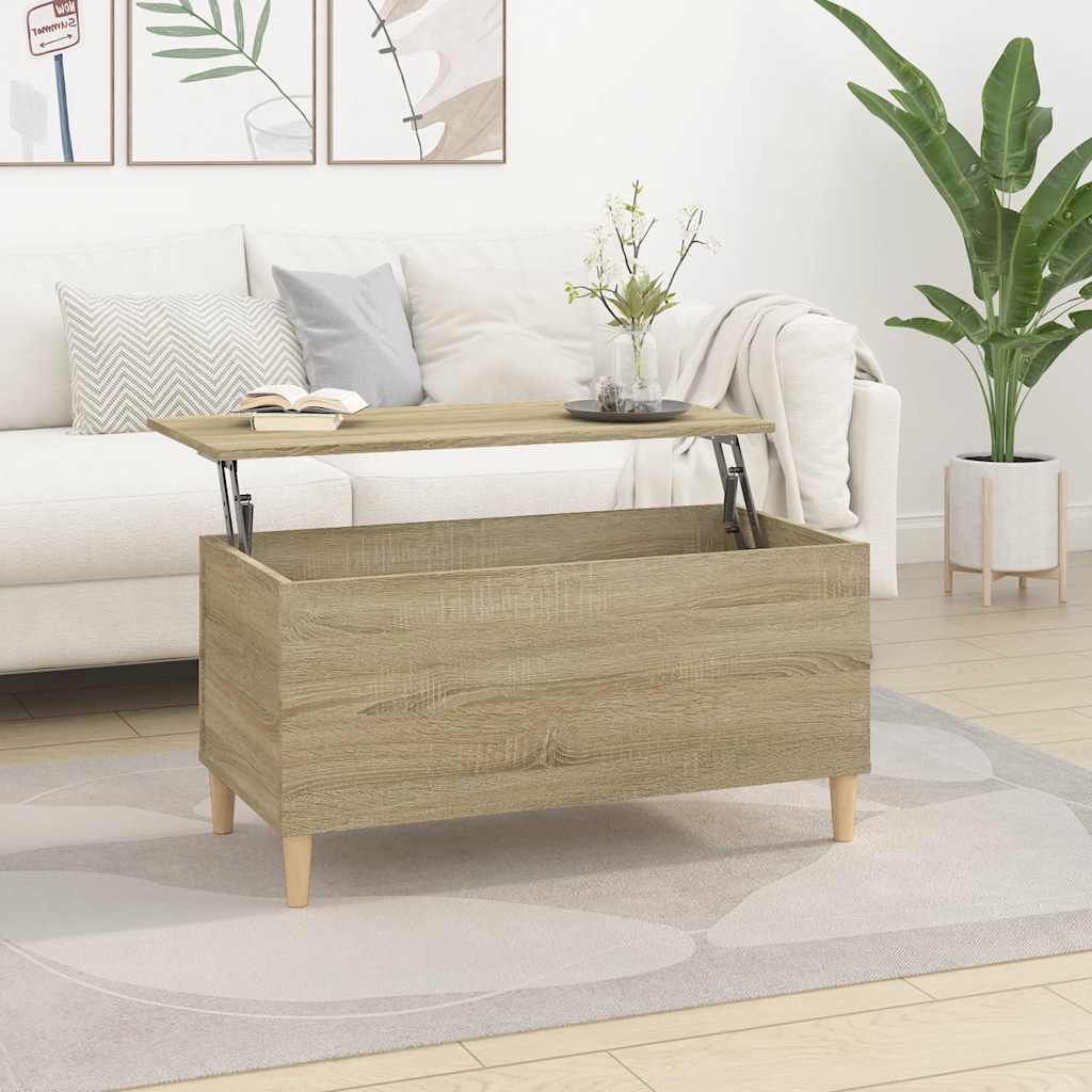 Coffee Table Sonoma Oak 90x44,5x45 cm Engineered Wood