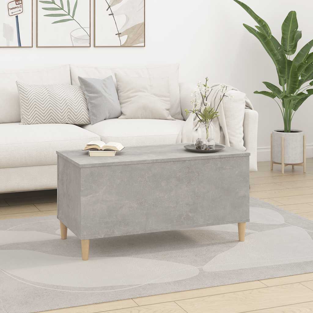 Coffee Table Concrete Grey 90x44,5x45 cm Engineered Wood
