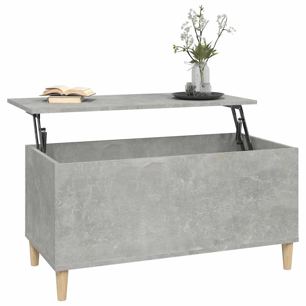 Coffee Table Concrete Grey 90x44,5x45 cm Engineered Wood