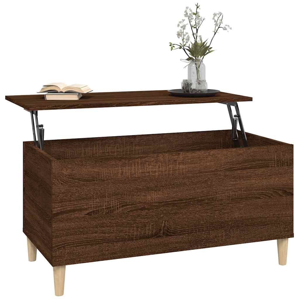 Coffee Table Brown Oak 90x44,5x45 cm Engineered Wood