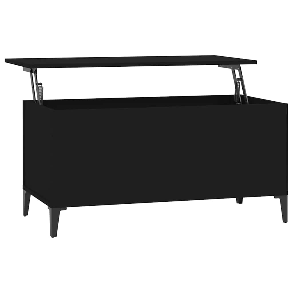 Coffee Table Black 90x44,5x45 cm Engineered Wood