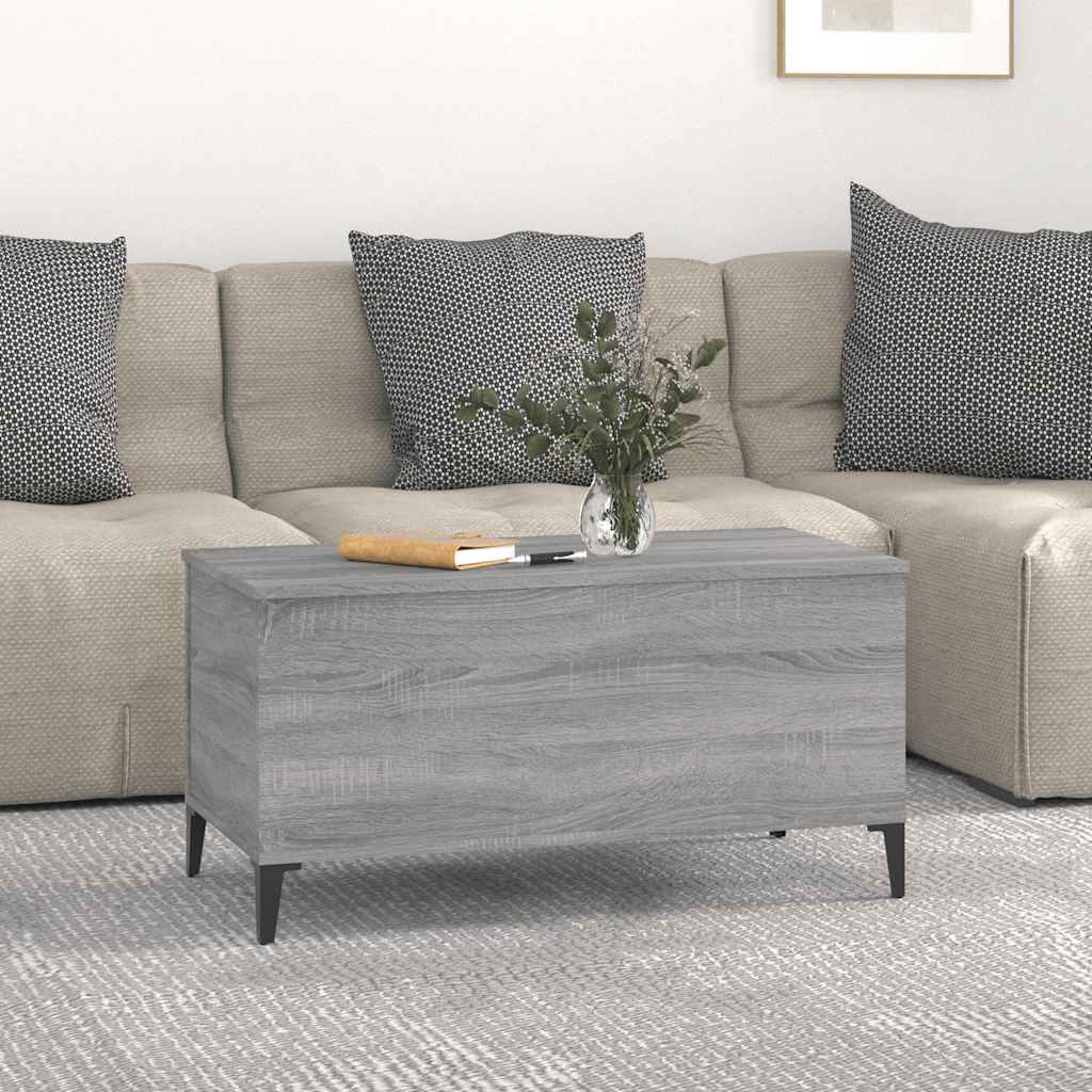 Coffee Table Grey Sonoma 90x44,5x45 cm Engineered Wood