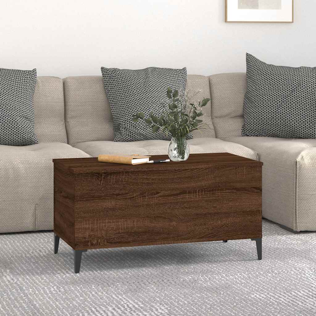 Coffee Table Brown Oak 90x44,5x45 cm Engineered Wood