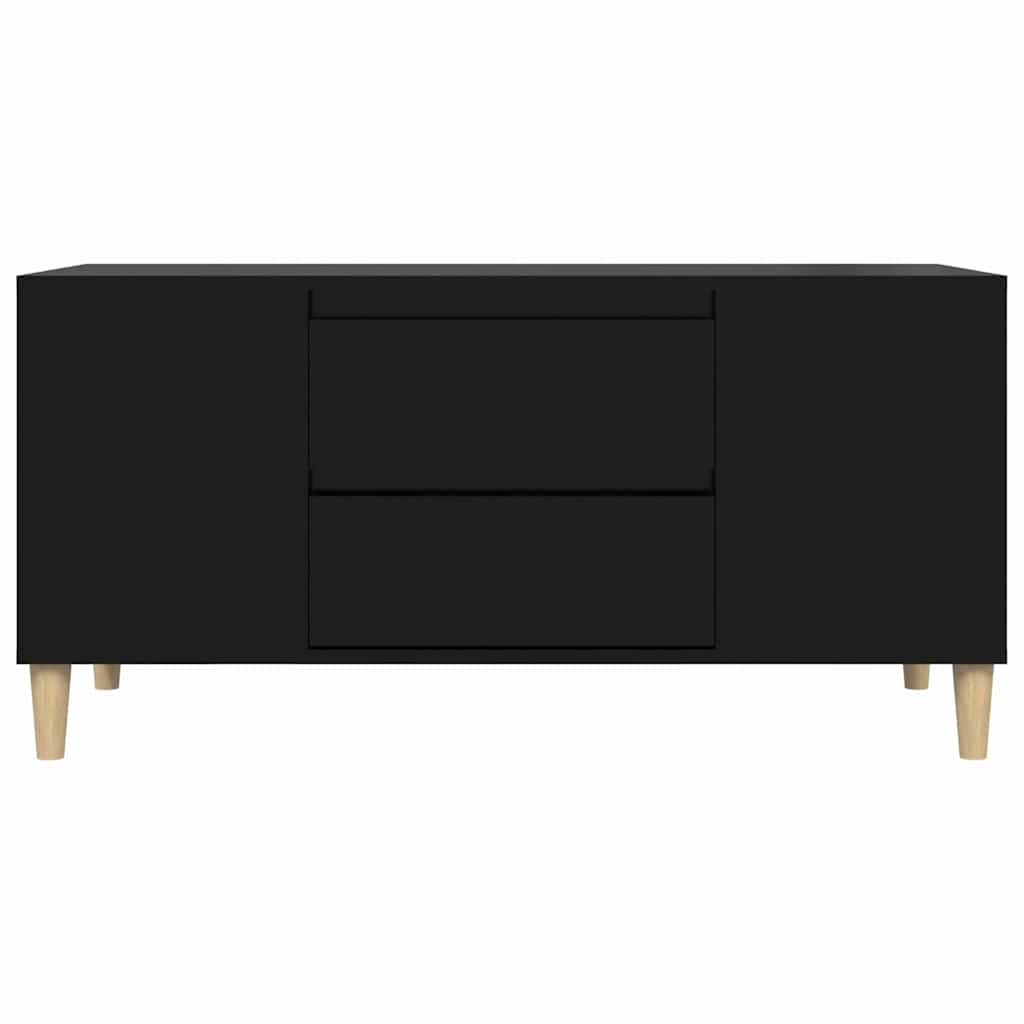 TV Cabinet Black 102x44,5x50 cm Engineered Wood