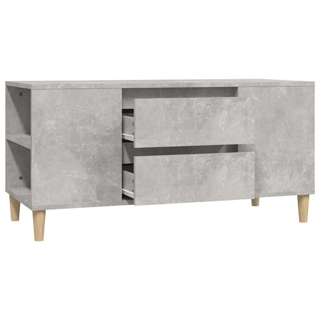 TV Cabinet Concrete Grey 102x44,5x50 cm Engineered Wood