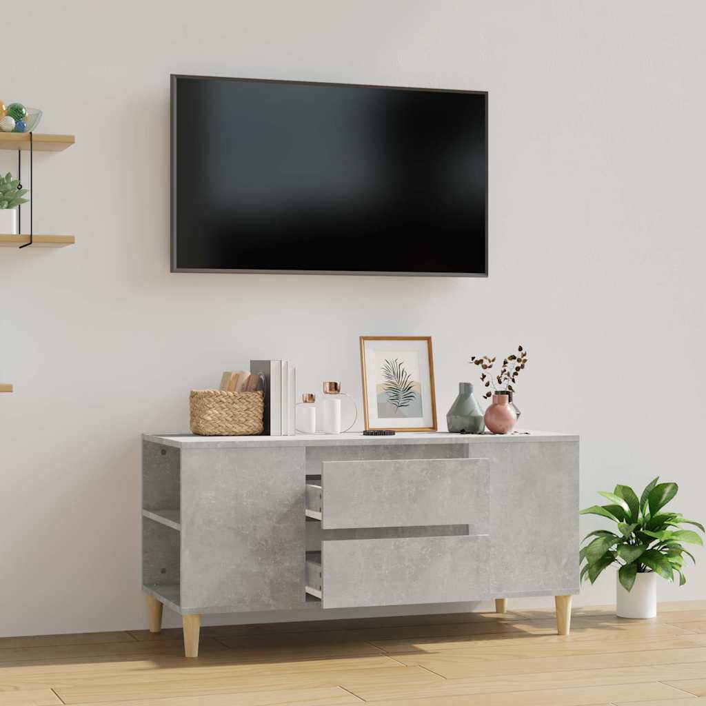 TV Cabinet Concrete Grey 102x44,5x50 cm Engineered Wood