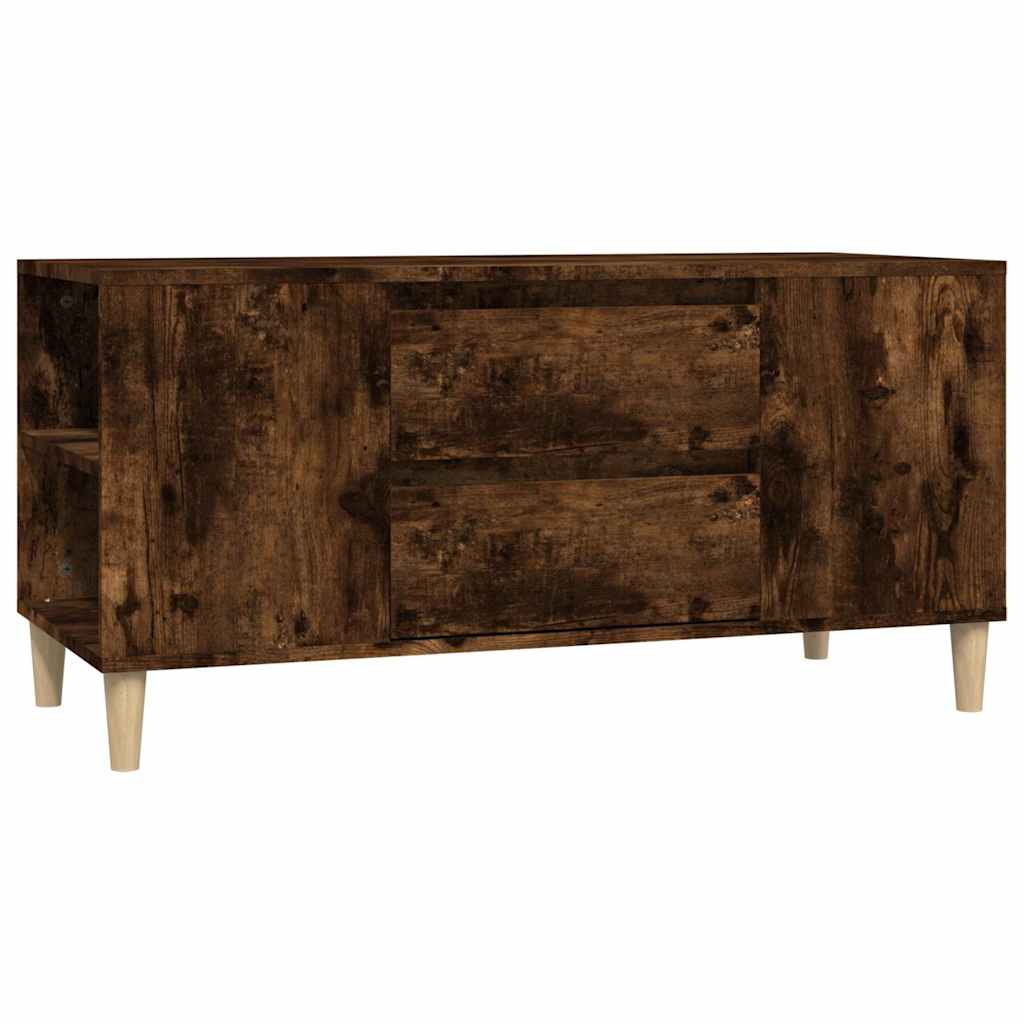 TV Cabinet Smoked Oak 102x44,5x50 cm Engineered Wood