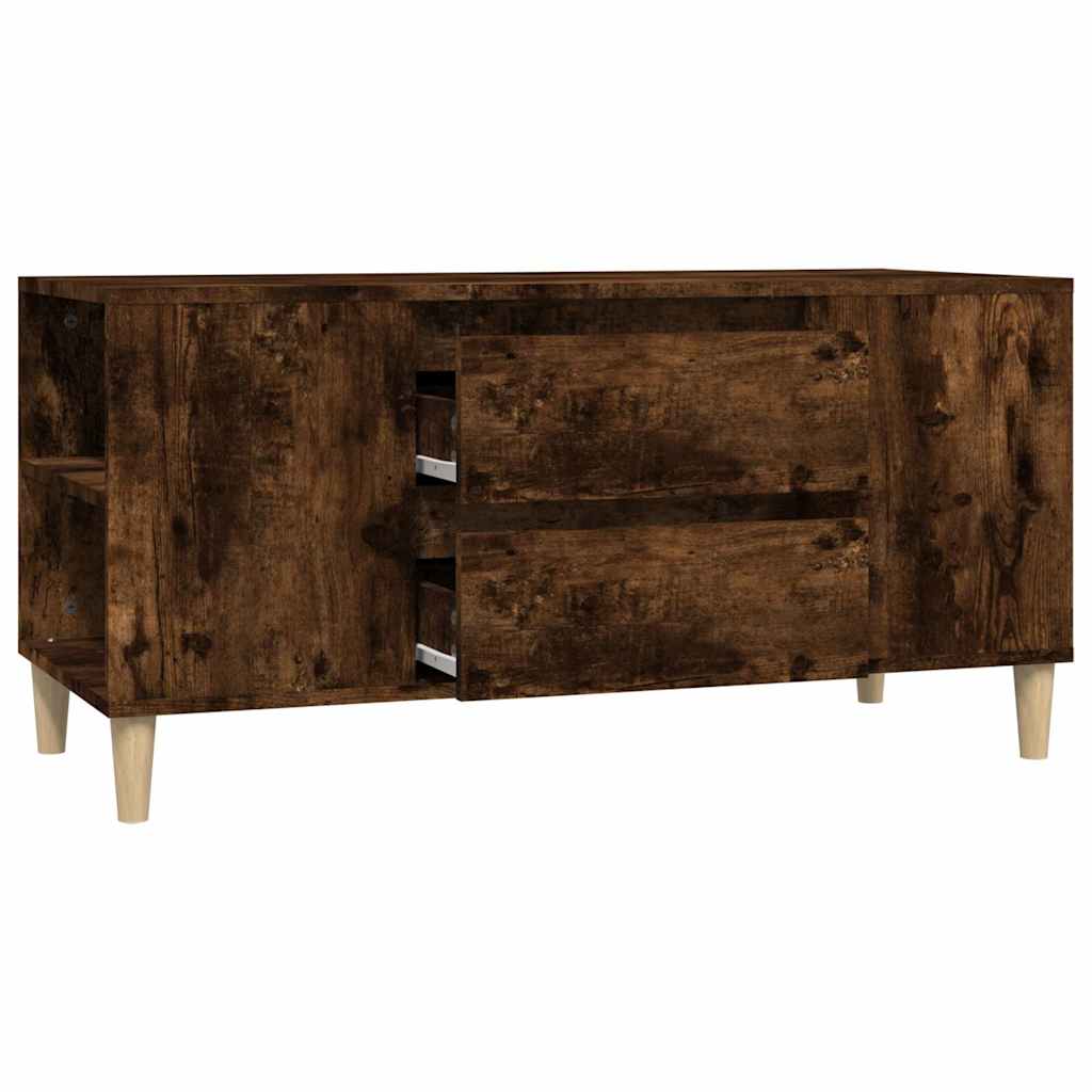 TV Cabinet Smoked Oak 102x44,5x50 cm Engineered Wood