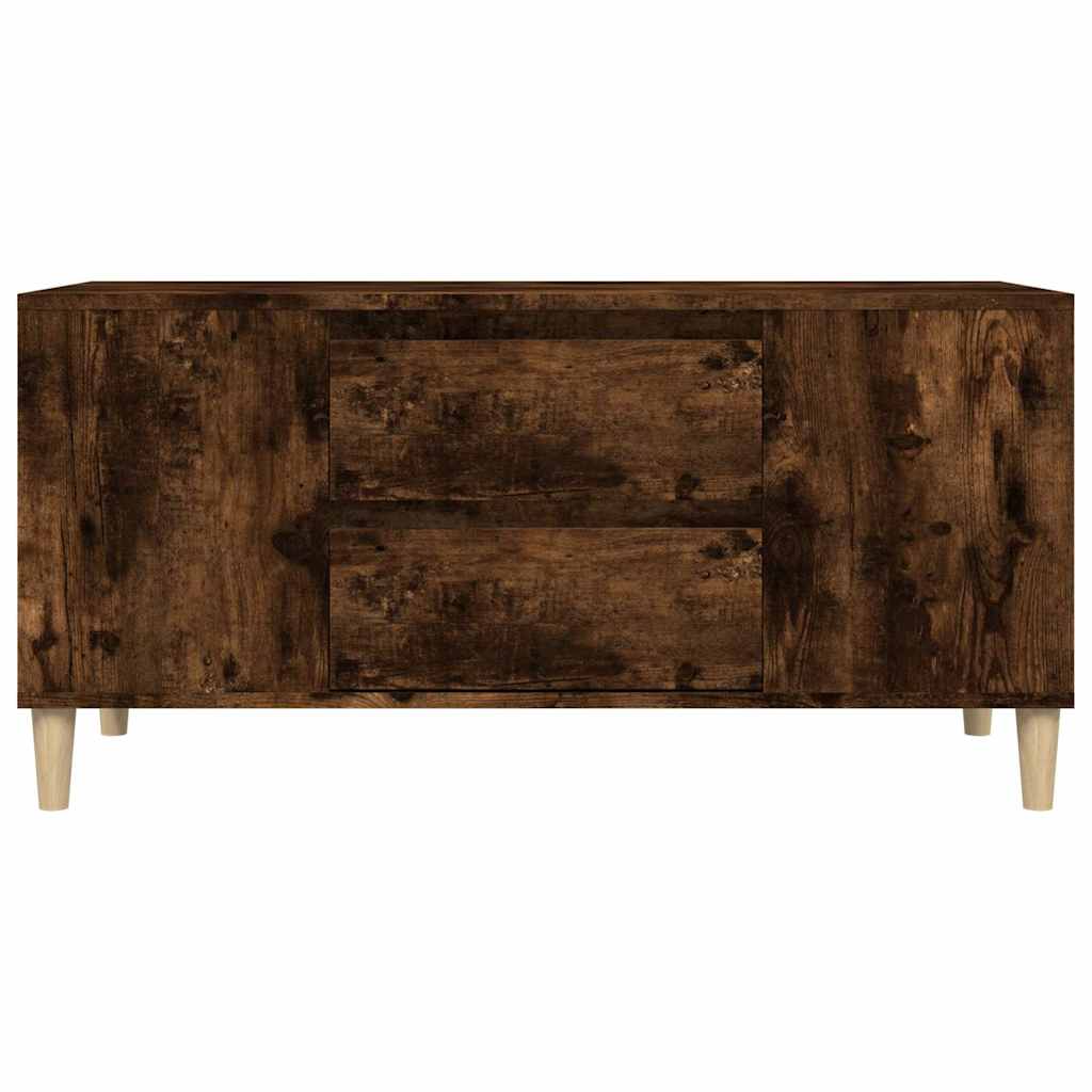 TV Cabinet Smoked Oak 102x44,5x50 cm Engineered Wood