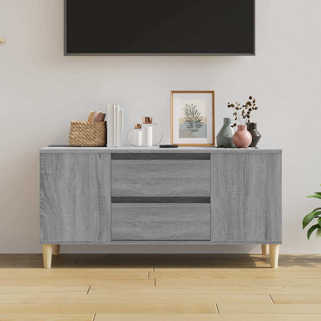 TV Cabinet Grey Sonoma 102x44,5x50 cm Engineered Wood