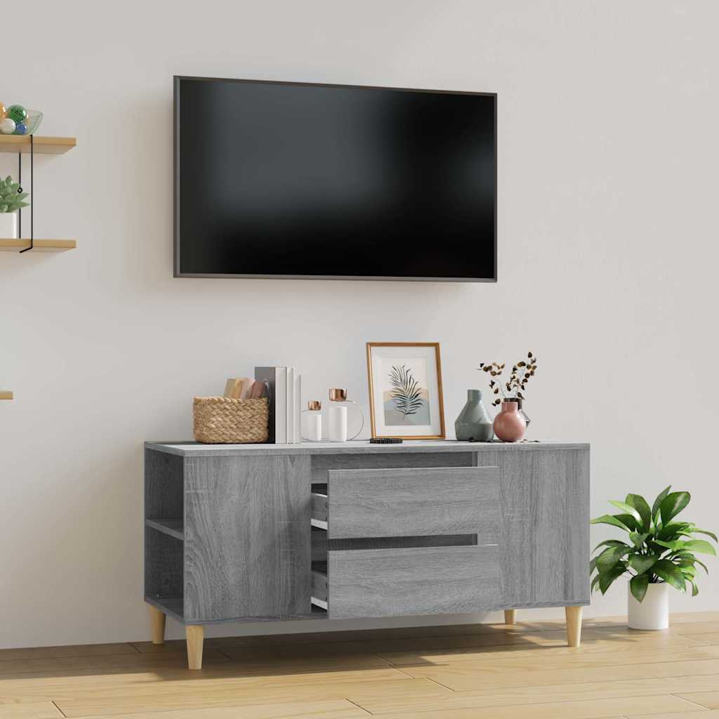 TV Cabinet Grey Sonoma 102x44,5x50 cm Engineered Wood