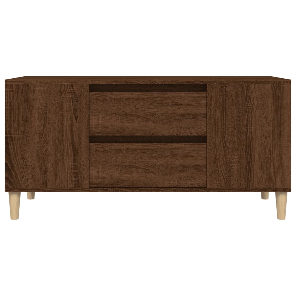 vidaXL TV Cabinet Brown Oak 102x44.5x50 cm Engineered Wood