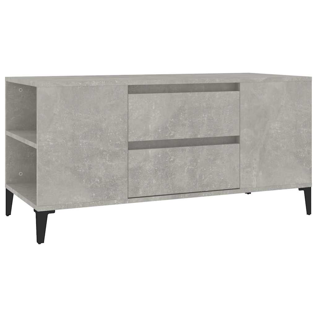 TV Cabinet Concrete Grey 102x44,5x50 cm Engineered Wood