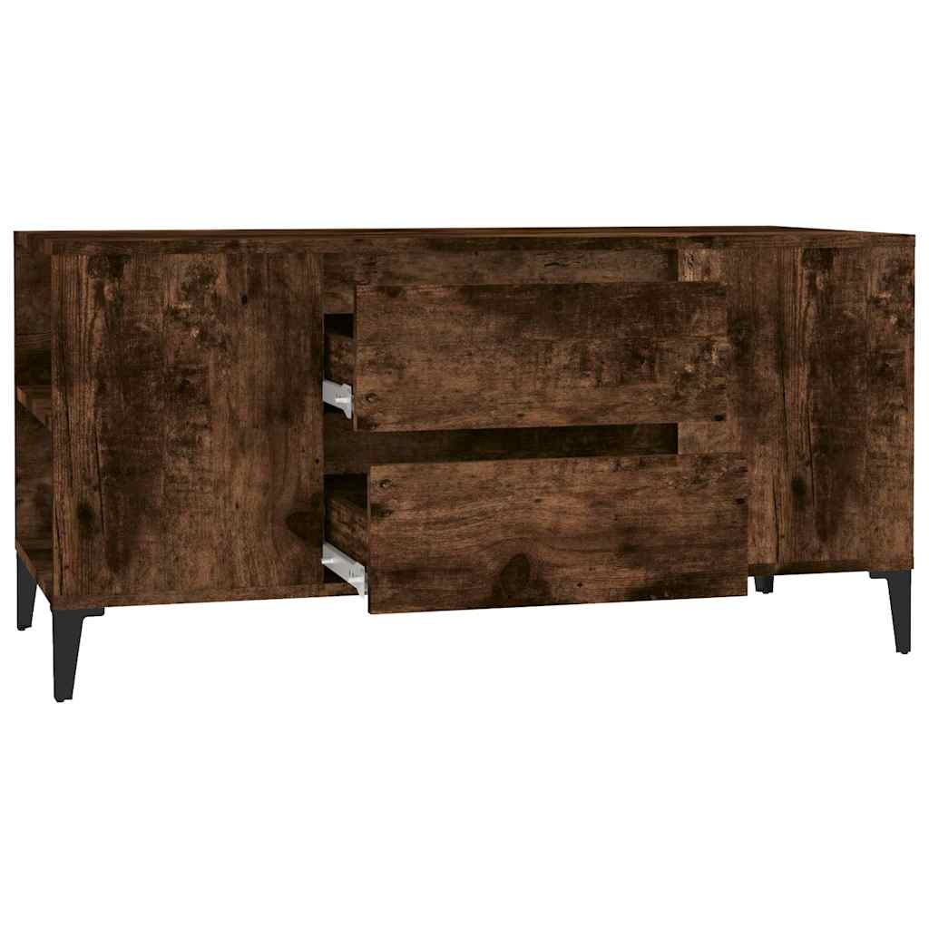 TV Cabinet Smoked Oak 102x44,5x50 cm Engineered Wood