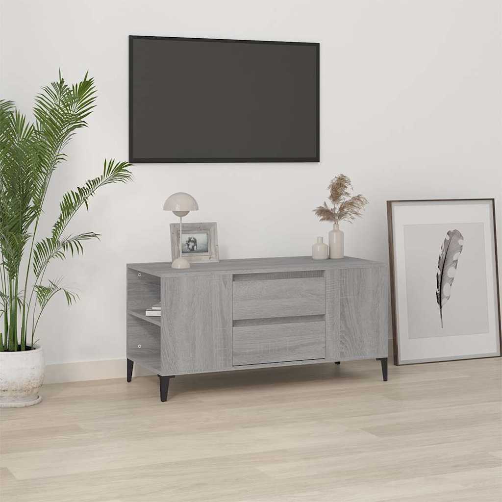 TV Cabinet Grey Sonoma 102x44,5x50 cm Engineered Wood