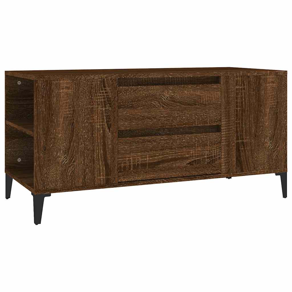 TV Cabinet Brown Oak 102x44,5x50 cm Engineered Wood