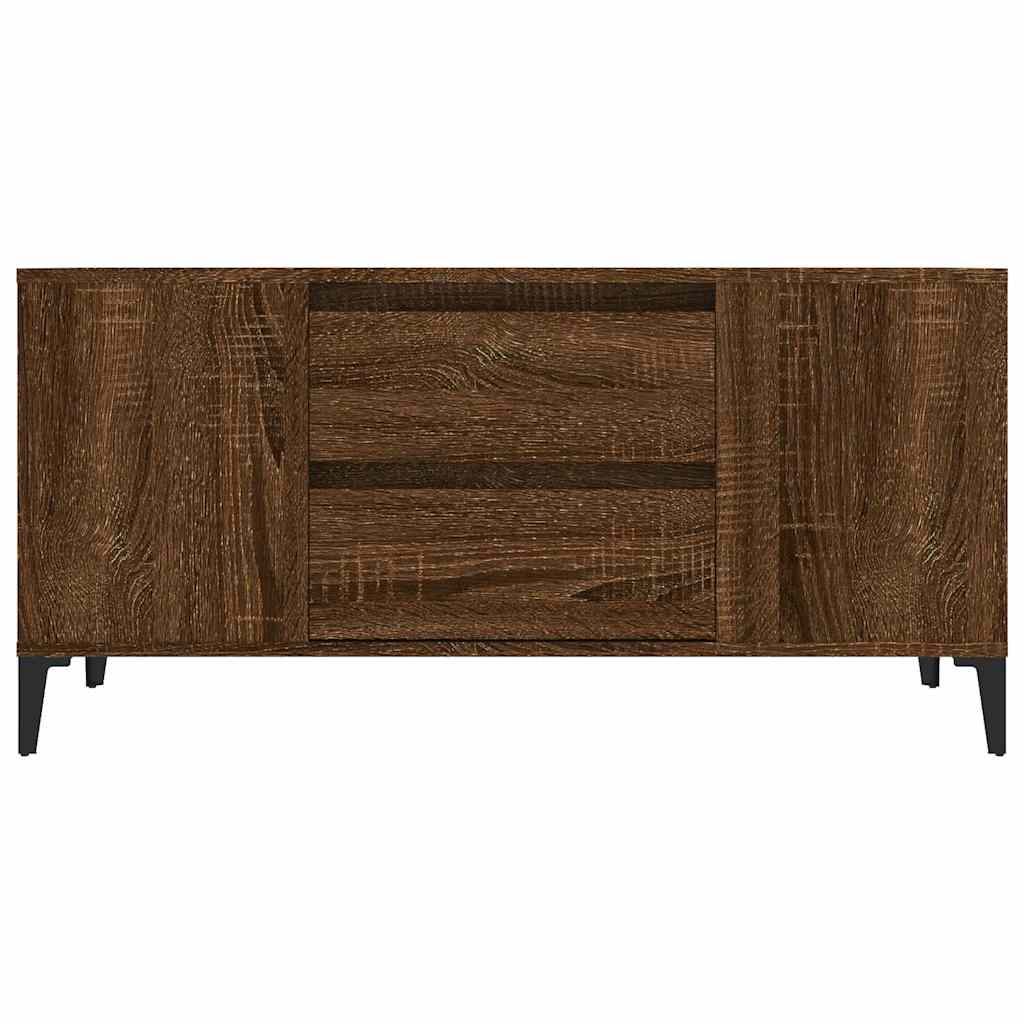 TV Cabinet Brown Oak 102x44,5x50 cm Engineered Wood