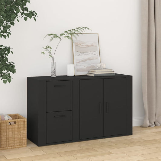 vidaXL Sideboard Black 100x33x59.5 cm Engineered Wood