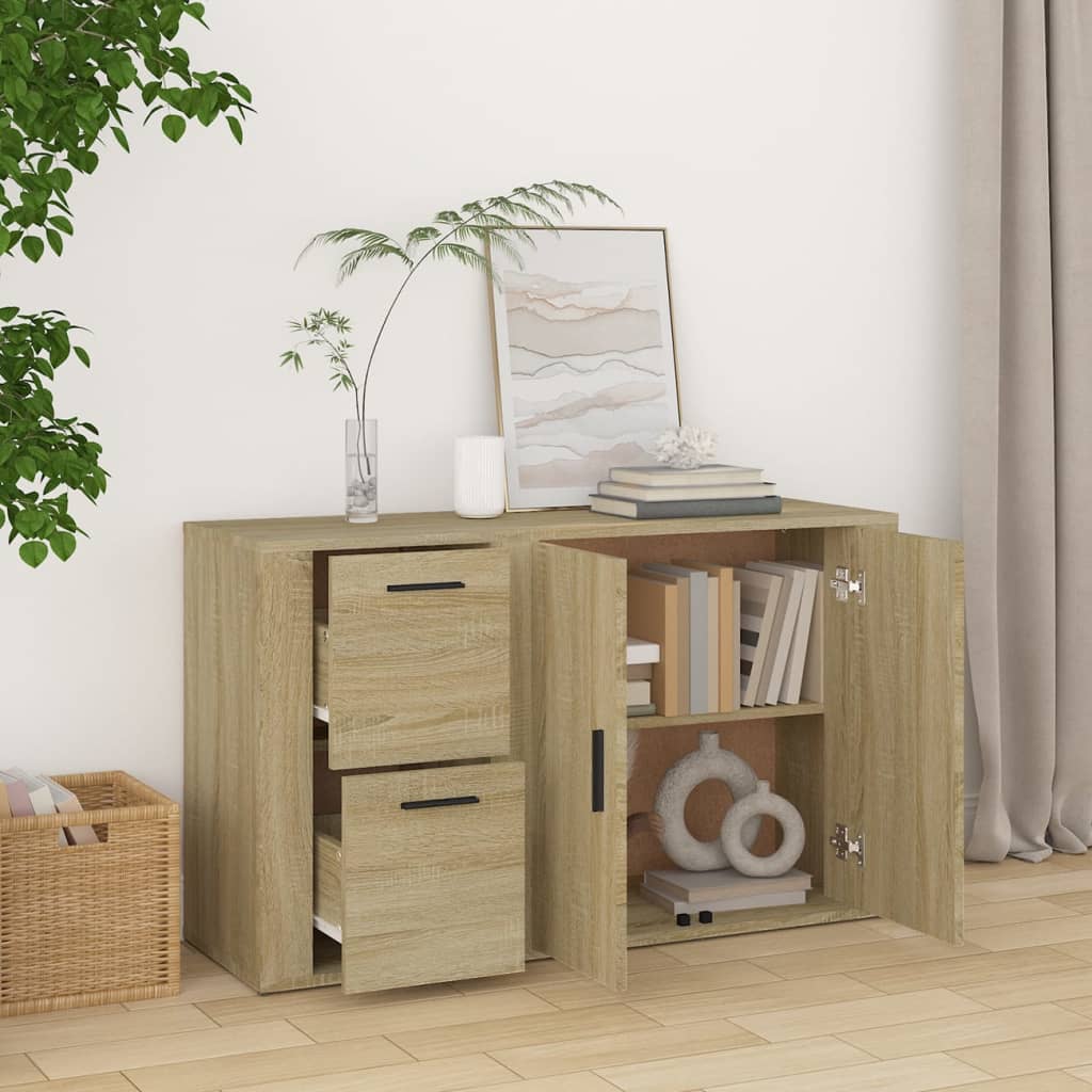 Sideboard Sonoma Oak 100x33x59.5 cm Engineered Wood