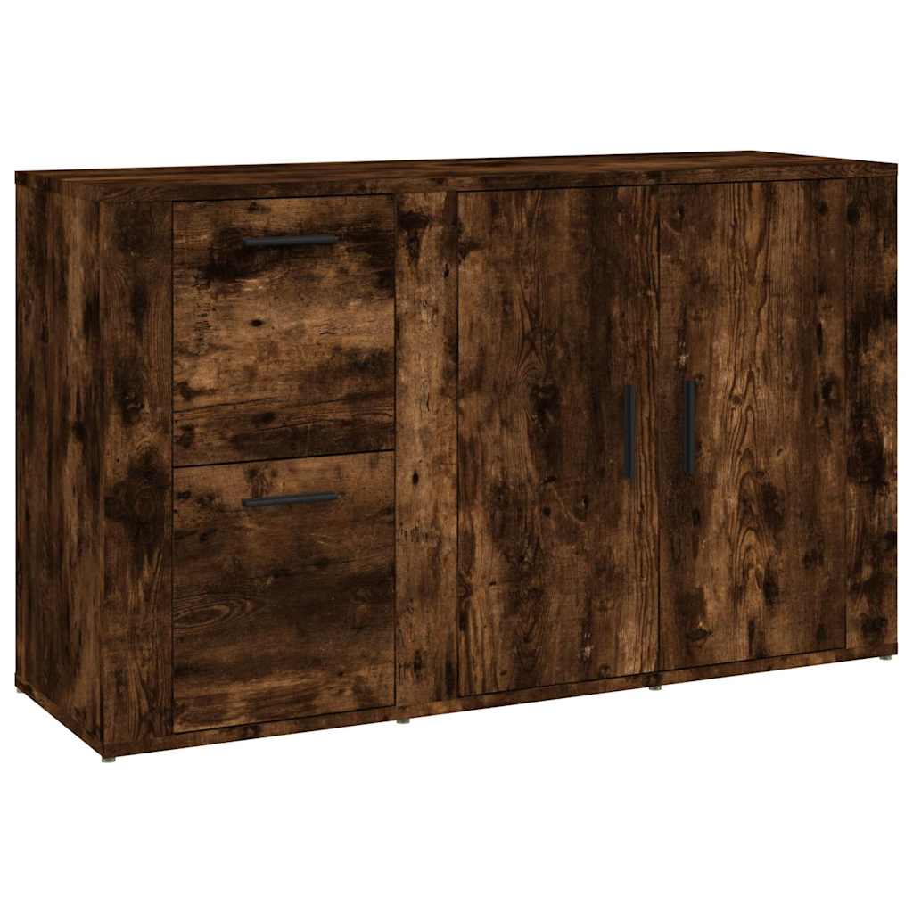 Sideboard Smoked Oak 100x33x59,5 cm Engineered Wood
