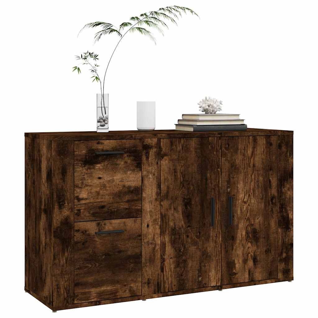 Sideboard Smoked Oak 100x33x59,5 cm Engineered Wood