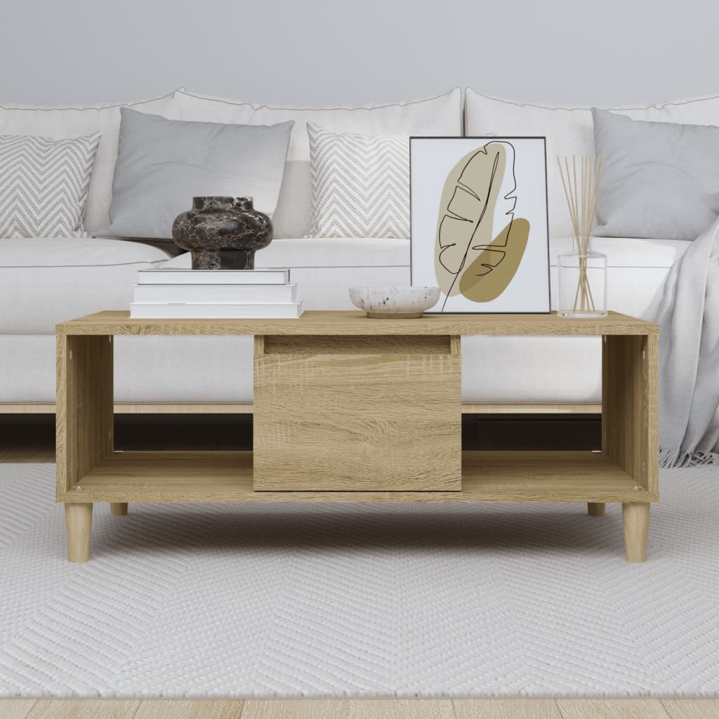 Coffee Table Sonoma Oak 90x50x36,5 cm Engineered Wood