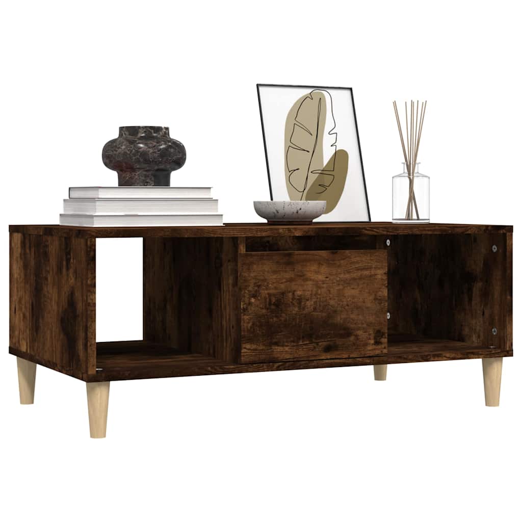 Coffee Table Smoked Oak 90x50x36,5 cm Engineered Wood