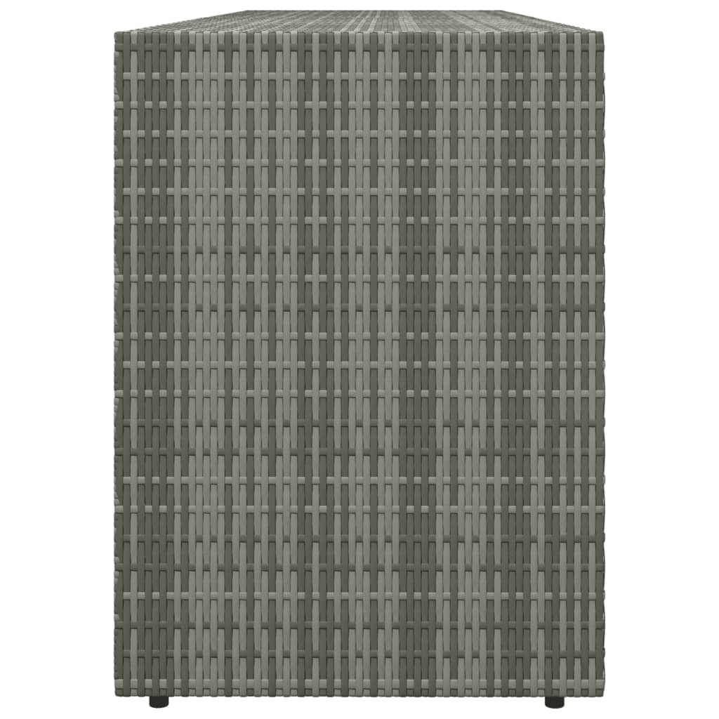 vidaXL Garden Storage Cabinet Grey 198x55.5x80 cm Poly Rattan