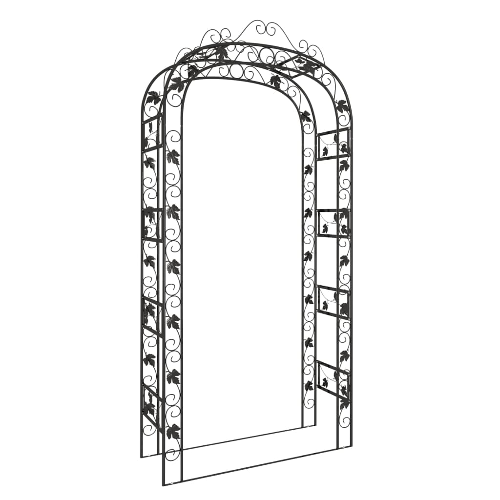 vidaXL Garden Arch Black 116x45x240 cm Steel