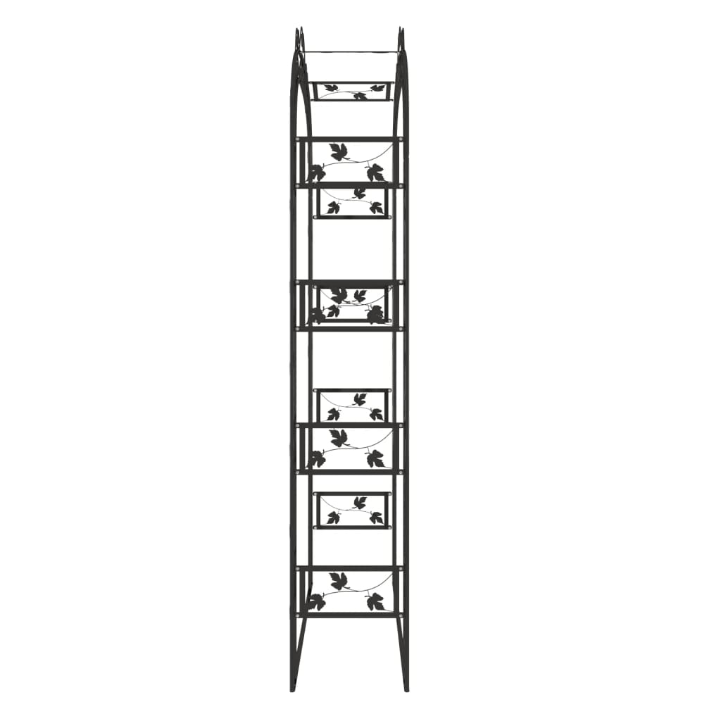 vidaXL Garden Arch Black 116x45x240 cm Steel