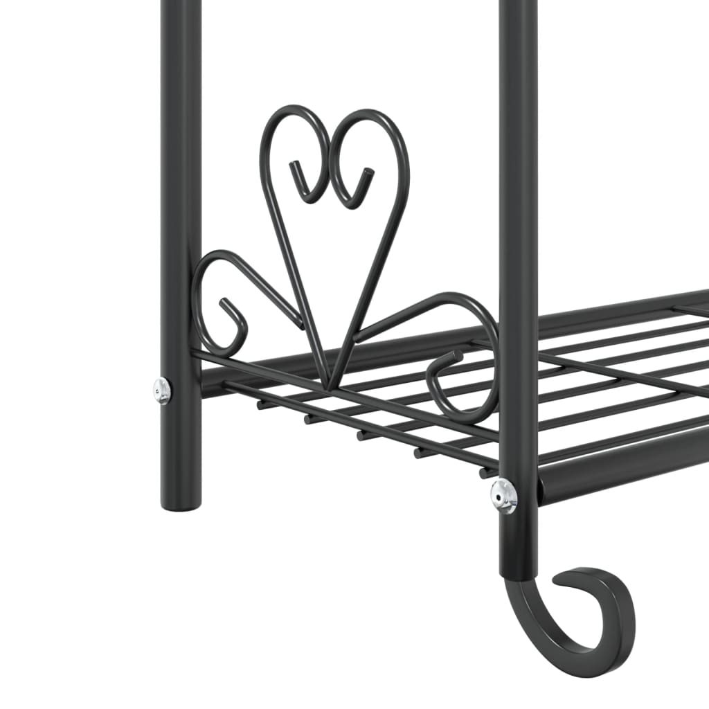 vidaXL Flower Rack Black 56x30x96 cm Steel